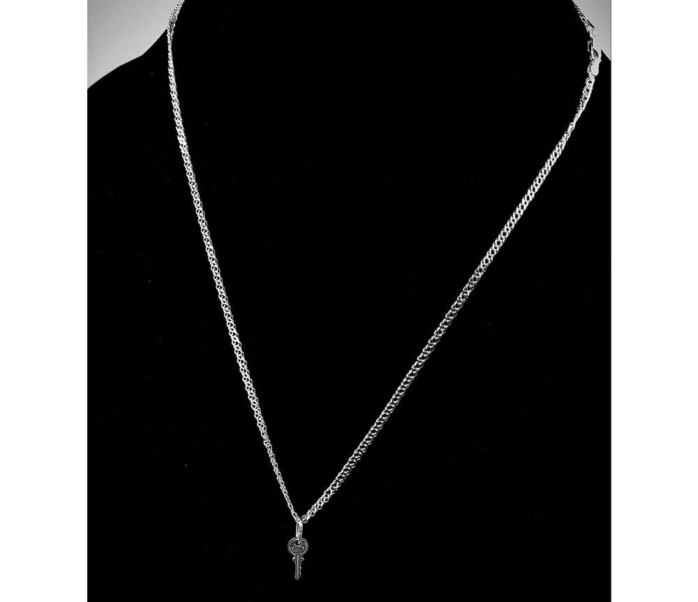 925 Sterling Silver Key Pendant Necklace